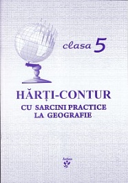 картинка Harti-contur cu sarcini practice la geografie cl.5 magazinul BookStore in Chisinau, Moldova