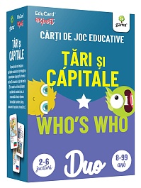 картинка Carti de joc educative. Tari si capitale • Who's who. Pachete Duo EduCard magazinul BookStore in Chisinau, Moldova