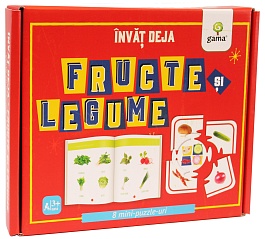 картинка Invat deja fructe si legume. 8 mini puzzle-uri. 3+ magazinul BookStore in Chisinau, Moldova