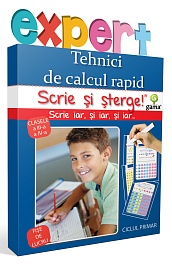 картинка Scrie si sterge Expert Matematica. Tehnici de calcul rapid magazinul BookStore in Chisinau, Moldova