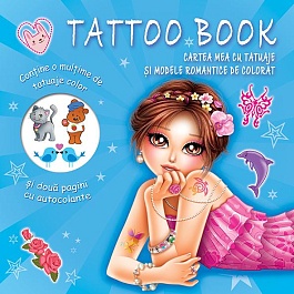 картинка Cartea mea cu tatuaje si modele romantice de colorat (blue) magazinul BookStore in Chisinau, Moldova