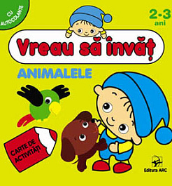 картинка Vreau sa invat. Animalele. Carte de activitati cu autocolante. 2-3 ani magazinul BookStore in Chisinau, Moldova