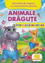 картинка Formeaza imaginea. Animale dragute + 48 autocolante magazinul BookStore in Chisinau, Moldova