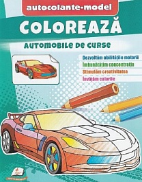 картинка Coloreaza Automobile de cursa. Autocolante - model magazinul BookStore in Chisinau, Moldova