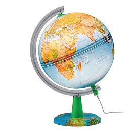 картинка Glob pamintesc Modern harta FIZICA cu iluminare RO 20cm Gurbuz magazinul BookStore in Chisinau, Moldova