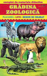 картинка Gradina zoologica. Placarda, Loto, Desene de colorat magazinul BookStore in Chisinau, Moldova