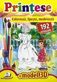 картинка Printese. Coloreaza, lipeste, modeleaza + 192 autocolante magazinul BookStore in Chisinau, Moldova