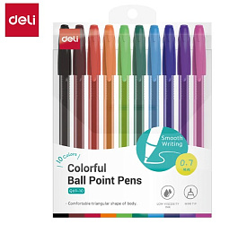 картинка Set pixuri cu gel DELI Delight, mecanism, 0.5mm 6 culori magazinul BookStore in Chisinau, Moldova