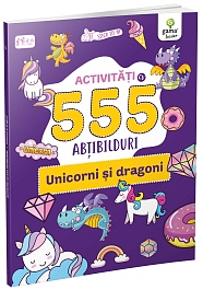 картинка Activitati cu 555 de abtibilduri. Unicorni si dragoni magazinul BookStore in Chisinau, Moldova