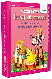 картинка Invat sa citesc! 5 cati interactive pentru cititori entuziasti. Nivelul 1 si 2 magazinul BookStore in Chisinau, Moldova