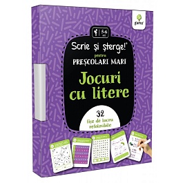 картинка Scrie si sterge! Jocuri cu litere • prescolari mari magazinul BookStore in Chisinau, Moldova