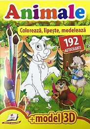 картинка Animale. Coloreaza, lipeste, modeleaza + 192 autocolante magazinul BookStore in Chisinau, Moldova