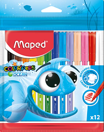 картинка Carioci MAPED Ocean, 12 culori, 845720 magazinul BookStore in Chisinau, Moldova