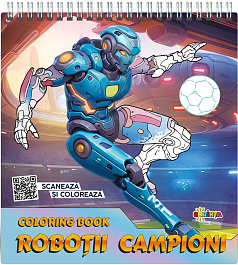 картинка Anti-stress : coloring book. Robotii campioni + cod QR magazinul BookStore in Chisinau, Moldova