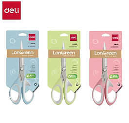 картинка Foarfeca DELI LonGreen, 17.5 cm, blister magazinul BookStore in Chisinau, Moldova