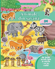 картинка Prima mea carte cu autocolante. Animale din savana + 34 autocolante magazinul BookStore in Chisinau, Moldova