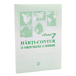 картинка Harti-contur cu sarcini practice la geografie cl.7 magazinul BookStore in Chisinau, Moldova